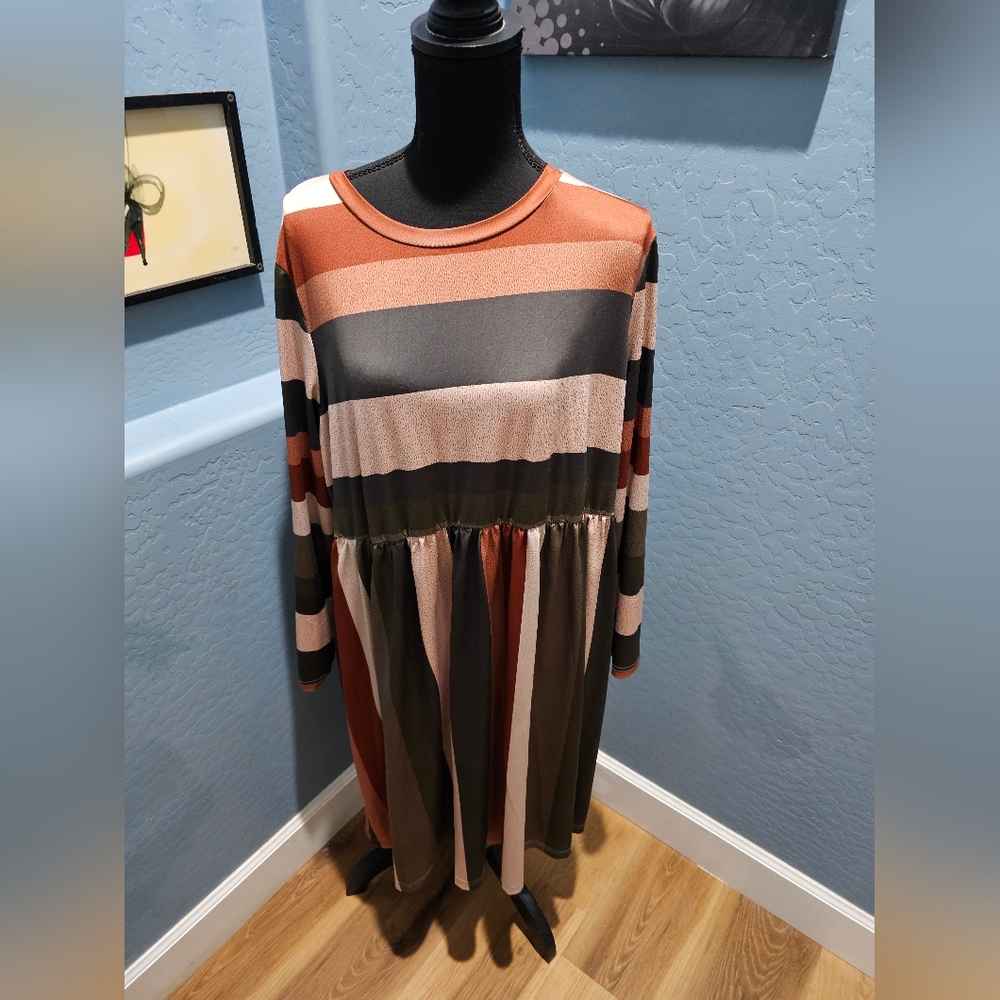 SHEIN Multicolor Striped Midi Skirt